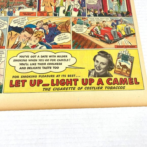 Camel Cigarette Ad New York World's Fair 1939 Comic Half Page Original Newspaper - Picture 3 of 11